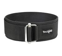 Yes4All Cinturón de levantamiento de pesas autobloqueante (S,M, L)/hebilla para levantamiento de pesas para soporte de espalda en sentadillas, levantamiento de pesas