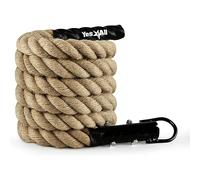 Yes4All Cuerda de escalada de gimnasio con mosquetón de 38 mm de diámetro para fitness y entrenamiento de fuerza, ejercicios de crossfit y entrenamientos en casa, cuerda deportiva de entrenamiento de