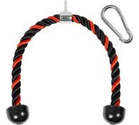 Yes4All Cuerda de tríceps roja y negra de 36 pulgadas, accesorio de cable negro, sistema de polea para gimnasio con mosquetón, accesorio para máquina de ejercicio
