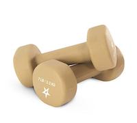 Yes4All DU7Y Hexagonales Par de mancuernas de neopreno (1 kg to 7 kg) - Pesos Fitness, Gris marengo - 3,2 KG x 2