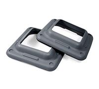 Yes4All E470 Elevadores de escalones aeróbicos ajustables para plataforma aeróbica Stepper - Tamaño del club de salud - Soporta hasta 136 kg (gris - par)