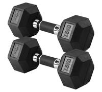 Yes4All Hex Dumbbell Cast Iron With Rubber Cover - 7.5 kg