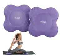 Yes4All Juego de 2 rodilleras extra gruesas para yoga, almohadillas antideslizantes para cabeza, codos, manos, muñecas, color morado
