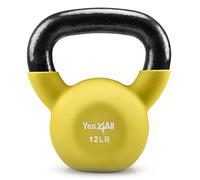 Yes4All Juego de pesas rusas y con revestimiento de neopreno, pesas de mano para gimnasio en casa y mancuernas de entrenamiento de 12 libras