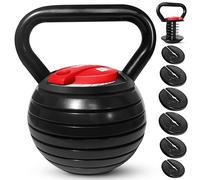 Yes4All JX7N 18 kg Kettlebell Ajustable, Campana de Hierro Fundido, Set de Pesas Kettlebells