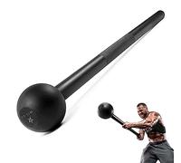 Yes4All Mace Bell de Acero para Entrenamiento de Fuerza, Entrenamiento de Hombros, empuñaduras y antebrazos - 7 LB Macebell, Negro