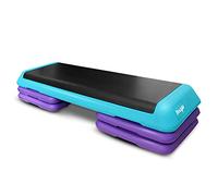 Yes4All NXP1 Plataforma aeróbica unisex para adultos, turquesa/morado, con 4 bandas, tamaño Health Club, X-Grande