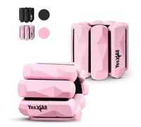 Yes4All Pesas de muñeca y tobillo, pesas de tobillo ajustables de silicona para mujeres y hombres, entrenamiento de gimnasio en casa, yoga, baile, cardio, pilates, aeróbicos, caminar y correr (1