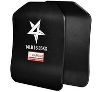 Yes4All Placas de chaleco de peso 3D de 14 libras con diseño ergonómico curvado para soporte de placas, entrenamiento corporal, entrenamiento intensivo, rucking, y cardio