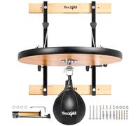 Yes4All Plataforma Ajustable para Bolsa de Velocidad de 24 Pulgadas con 2 Bolas de Velocidad, Saco de Boxeo de Montaje en Pared, Kit Completo de Entrenamiento de Boxeo