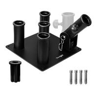 Yes4All Plataforma de fila de barra en T 2 en 1 multifunción con adaptador de 1 pulgada y 2 pulgadas (5 barras) y 1 pulgada, soporte para barra con accesorio para minas terrestres