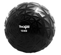 Yes4All Q7FM Dynamic Slam Balls 10 kg, Shiny, Medicine Ball Sand Filled No Bounce Exercise Ball, Suitable for Workout and Strength Training
