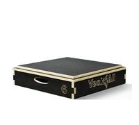 Yes4All QH8D 3 en 1 Caja Pliométrica de Madera con Superficie Antideslizante, 15.2 cm H, Plataforma Pliométrica para Entrenamiento y Cajas de Salto para Gimnasio en Casa y Entrenamiento al Aire, Negro
