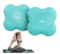 Yes4All Rodillera gruesa antideslizante para yoga, turquesa y verde neo