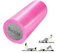 Yes4All Rodillos de Espuma de PE de Firmeza Media para Yoga y Pilates, Disponibles en 30, 45, 60, 90 cm, Rodillo de Yoga de PE de Dos Capas para Masaje