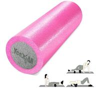 Yes4All Rodillos de Espuma de PE de Firmeza Media para Yoga y Pilates, Disponibles en 30, 45, 60, 90 cm, Rodillo de Yoga de PE de Dos Capas para Masaje
