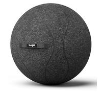 Yes4All Silla de Ejercicio para Oficina, Capacidad de 400 Libras, antiexplosión, para Yoga, con Pelota de pie con Cubierta de Costura Oculta, práctica asa y Bomba Incluidas, estándar, Gris Oscuro