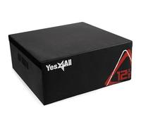 Yes4All Soft Plyo Box/Plyometric Jump Box - Plyo Box Ajustable/Plyo Box de Espuma para Entrenamiento de Salto, Fitness y acondicionamiento (12 Pulgadas, Negro)
