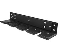 Yes4All Soporte vertical para barras olímpicas de pared para 4 barras, estante de almacenamiento para pesas para gimnasio en casa