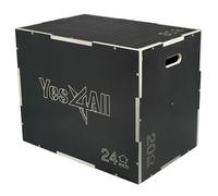 Yes4All SPZJ Caja de almacenamiento de madera 3 en 1, 76,2 cm x 61 cm x 50,8 cm, Negro antideslizante