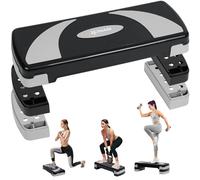 Yes4All Stepper aeróbico ajustable, plataforma de entrenamiento de 3 niveles para gimnasio en casa y fitness