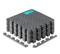 Yes4All Tapetes Encastrables De EVA, Baldosas De Piso Tipo Rompecabezas, Acolchado De Espuma Con Borde Para Muebles, Espacios Del Hogar, Sala De Estar, Garaje - Gray, 1.02 m2