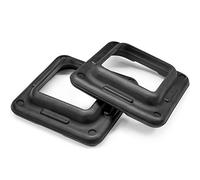 Yes4All TSMM - Elevadores de escalones aeróbicos ajustables para plataforma de paso aeróbico, tamaño club de salud, soporta hasta 136 kg (1 par, negro)