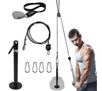 Yes4All UU2F Cable de polea, para disco de peso de 2,5 y 5,1 cm: sistema de polea con pasador de carga