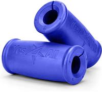 Yes4All WA0A - Empuñaduras gruesas para barra, levantamiento de pesas, entrenamiento de culturismo, adaptador de barra gruesa/empuñaduras de barra (azul, juego de 2)