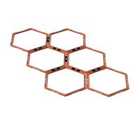 Yes4All Yes4All-U99M Jugadores de fútbol Velocidad con Bolsa de Transporte, hexagonales, obstáculos Entrenamiento de pies de Agilidad (Juego de 6 Anillos Verde neón), Color a. Naranja Rings (U99M)