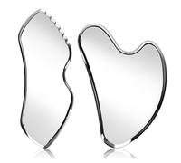 Yesaler Gua Sha de Acero Inoxidable Masajeador Facial Tallar Líneas de Barbilla Endurecer la Piel Facial y Reducir las Arrugas para Cara Ojos Cuello Cuerpo