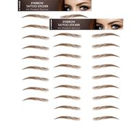 Yesallwas 2 hojas Pegatinas para tatuajes de cejas, pegatinas impermeables para el cuidado de las cejas, pegatina para al tatuaje, pegatina de transferencia de cejas para mujeres (Marrón-14)