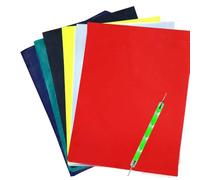 Yesallwas 50 hojas de papel de transferencia de carbono multicolor A4, papel de calco, papel de copia de carbono para madera, papel, lienzo y otras superficies artísticas con 1 lápiz capacitivo de
