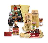 Yeseatis - Caja Gourmet - Cesta de regalo con Parmigiano Reggiano DOP, Prosciutto di Parma DOP, Pasta Artesana y Especialidades Gastronómicas