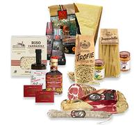 Yeseatis - Caja Gourmet - Cesta de regalo con Parmigiano Reggiano DOP, Salumi di Parma, Pasta Artesana, Arroz Carnaroli y Especialidades Gastronómicas