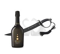 Yeseatis Sabrage Kit - Due Cigni Sable de Sommelier 1896 Hoja Negra - Prosecco DOC Extra Dry - 0,75 l