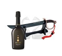 Yeseatis Sabrage Kit - Due Cigni Sable de Sommelier Hoja Negra Idroglider - Prosecco DOC Extra Dry - 0,75 l