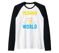 Yeshúa es la luz del Mundo Camiseta Manga Raglan