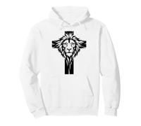 Yeshua Hijo de Yahvé Cruz de León Culto Cristiano Religioso Sudadera con Capucha