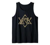 Yeshua Jesús Golden Super Star Tetraedro de David Camiseta sin Mangas