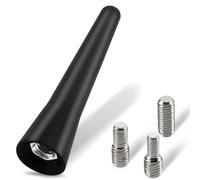 Yesimola Antena de coche corta universal de 6,5 cm, antena corta para radio de coche, para recepción AM&FM, incluye 3 adaptadores M4, M5 y M6, apto para casi todos los coches, accesorios de coche