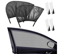 Yesimola - Calcetín para coche, sol, antiUV, negro, 2 piezas, parasol UV, antimosquitera, ventana trasera para niños y animales, protección solar para coche, para la mayoría de los coches