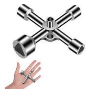 Yesimola - Llave Universal Triángulo 4 Vías con 5 Llaves para Caja Eléctrica, Gas, Agua y Contador