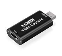 Yesimola Tarjeta de Captura de Video,4K HDMI a USB capturadora Video,1080P HD 60 fps,para edición de vídeo/Juegos/transmisión/enseñanza en línea(Negro)