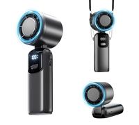 Yesimola Ventilador de Mano, Potente ventilador turbo de mano, Mini Ventilador Portatil, Velocidad Ajustable 1-100, Con Batería de 4000mah, Adecuado para Viajes y Exteriores
