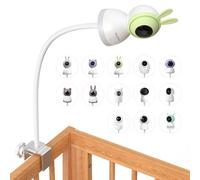 YESIMOM Soporte Universal para Camara Vigilancia Bebe: Ajustable, Sin Taladros, Compatible 1/4" - Vista 360 Monitor (Color Blanco)