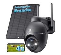 YESKANO 4G LTE Camara Vigilancia Exterior Solar con Tarjeta SIM, 2K HD, PTZ 355°/110°, Detección de Personas PIR, Visión Nocturna, Voz Bidireccional, Sin WiFi, Incluye un año de Datos 4G Ilimitados
