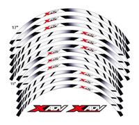 YESKIT Adhesivo Reflectante para Rueda De Motocicleta, 17 Pulgadas, 15 Pulgadas, Cinta Adhesiva para Llanta, Cinta De Rayas para Xadv X-ADV 350 750 X Adventure (Color : Bianco)