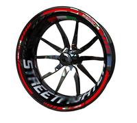 YESKIT Adhesivos Decorativos modificados Calcomanía De Cubo De Rueda Exterior Interior De Motocicleta Llanta Decorativa Pegatina Reflectante para Ducati Streetfighter V4s V4 848 1098(Color:1)