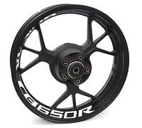 YESKIT Adhesivos Decorativos modificados para CB650R CB 650R Motocicleta Reflectante Rueda Llanta Raya Pegatina Delantera Trasera Calcomanía Conjunto Completo (Color : 4)